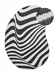 Vloerkleden voor binnen en buiten - utomhusmatta - Remina (zwart/wit)