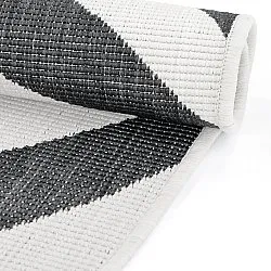 Vloerkleden voor binnen en buiten - utomhusmatta - Remina (zwart/wit)