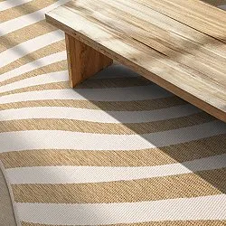 Vloerkleden voor binnen en buiten - utomhusmatta - Remina (natuur/wit)