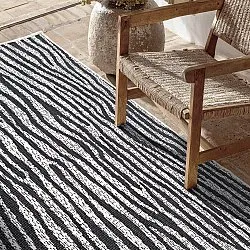 Vloerkleden voor binnen en buiten - utomhusmatta - Vaura (zwart/wit)