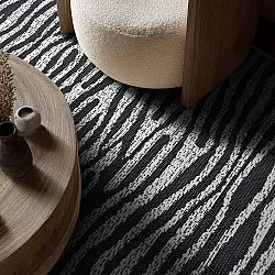 Vloerkleden voor binnen en buiten - utomhusmatta - Vaura (zwart/wit)