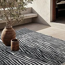 Vloerkleden voor binnen en buiten - utomhusmatta - Vaura (zwart/wit)