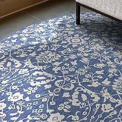Rond vloerkleed - Brussels Ocean (blauw)