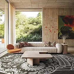 Vloerkleden voor binnen en buiten - Raylan (zwart)