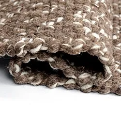 Vloerkleden voor binnen en buiten - Orta Wool Look (bruin)
