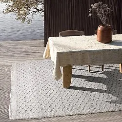 Vloerkleden voor binnen en buiten - Todi Wool Look (grijs/beige)