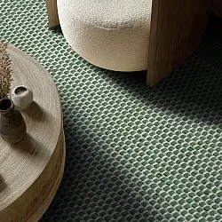 Vloerkleden voor binnen en buiten - Coastal Wool Look (groen/wit)