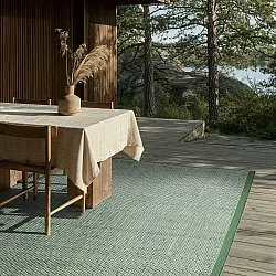 Vloerkleden voor binnen en buiten - Coastal Wool Look (groen/wit)