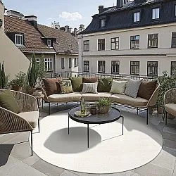 Ronde vloerkleden - Indoor/Outdoor Baldwin (cream)