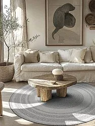 Ronde vloerkleden - Indoor/Outdoor Angus (grijs)