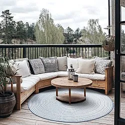 Rond vloerkleed - Ferragudo (blauw)