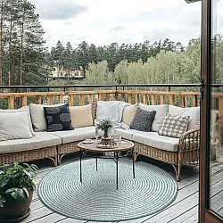 Rond vloerkleed - Ferragudo (groene)