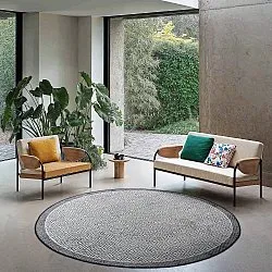 Rond vloerkleed - Monsaraz (zwart)