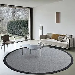 Rond vloerkleed - Sortelha (zwart)