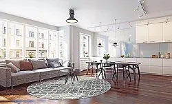 Rond vloerkleed - Draham (grijs)