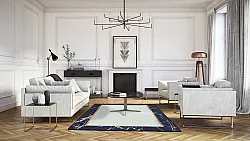 Wilton - Cerasia (blauw/wit/goud)