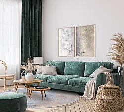 Rond vloerkleed - Mogoro (lichtblauw)
