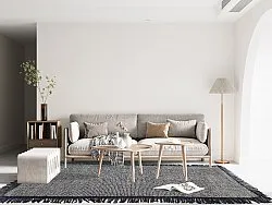 Wollen-vloerkleed - Pike (zwart)