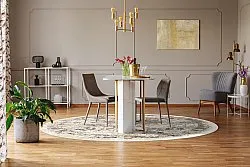 Rond vloerkleed - Toujane (grijs)