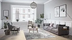 Hoogpolig vloerkleed - Cosy (zilver)