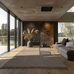 Hoogpolig vloerkleed - Alba Natural Cotton Shaggy (beige)