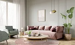 Ronde vloerkleden - Aranga Super Soft Fur (roze)