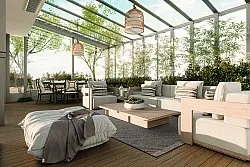 Vloerkleden voor binnen en buiten - Bennett (zwart)