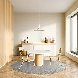 Ronde vloerkleden - Bibury (lichtgrijs)