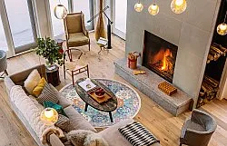 Rond vloerkleed - Bohemia (roze/blauw)