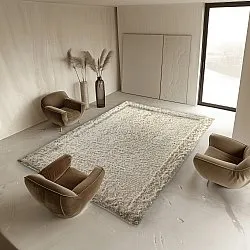 Hoogpolig vloerkleed - Bonnie Natural Cotton Shaggy (natuur)