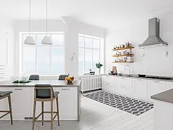 Plastic-kleden - Camden (zwart/wit)