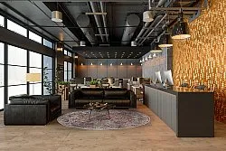 Rond vloerkleed - Douz (roze/multi)