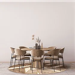 Rond vloerkleed - Amasra (beige)