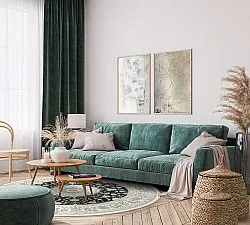 Rond vloerkleed - Arabella (zwart)