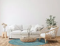 Rond vloerkleed - Lainey (blauw)