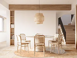 Rond vloerkleed - Lazio (beige/roze)