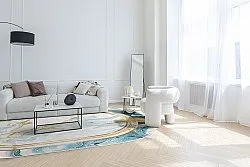 Ovaal tapijt - Emery (blauw)