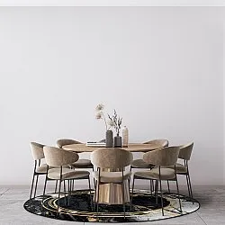 Ronde vloerkleden - Emery (zwart)