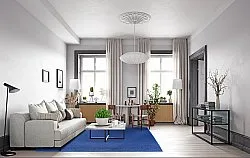 Wollen-vloerkleed - Hamilton (Classic Blue)