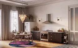 Ronde vloerkleden - Jade (donkerblauw/roze)