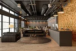 Rond vloerkleed - Junes (goud)