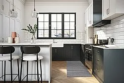 Plastic-kleden - Kensington (zwart/wit)