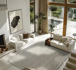 Hoogpolig vloerkleed - Sion Natural Cotton Shaggy (offwhite)