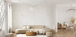 Rond vloerkleed - Morino (beige/wit/goud)