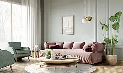 Rond vloerkleed - Morino (beige/wit/goud)