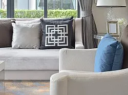 Rond vloerkleed - Pescia (blauw/multi)