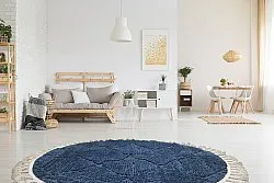 Ronde vloerkleden - Dallas (blauw)