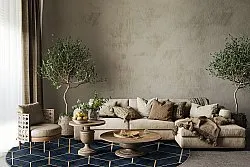 Rond vloerkleed - Remy (donkerblauw)