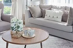 Rond vloerkleed - Rosia (blauw/grijs)