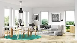 Ronde vloerkleden (sisal) - Agave (vert émeraude)